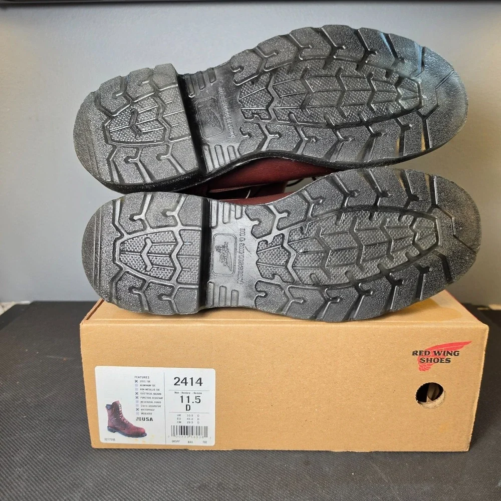 New RED WING  2414 Men 11.5 D Waterproof Steel Toe (ESR) Slip Resistant Gore-Tex